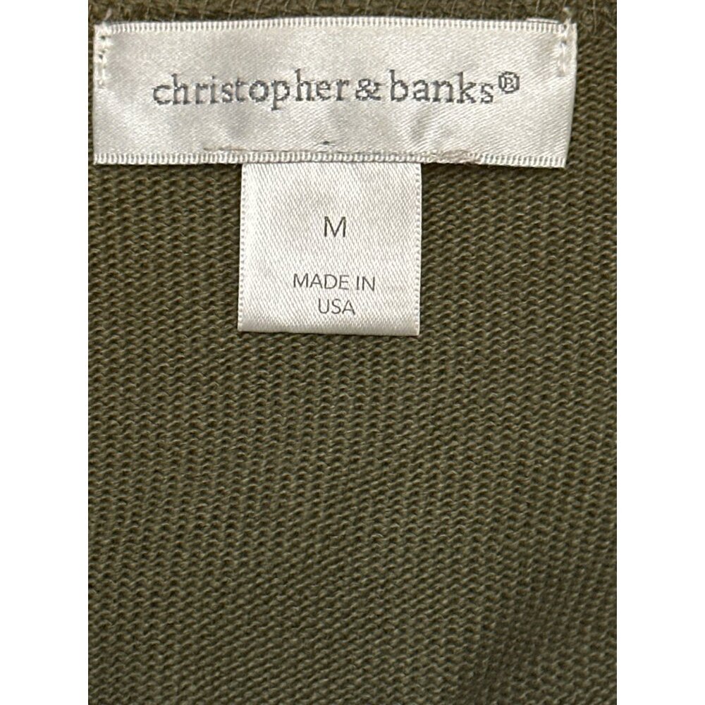 Christopher & Banks Womens Striped Cardigan Open Front Sweater M - Picture 5 of 8